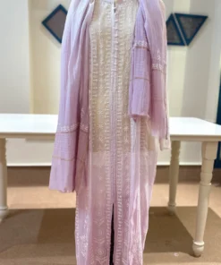 Ombre purple Lucknavi Mul Chanderi