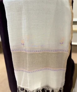 Alternative view of Pastel Mul Chanderi Chikankari Set