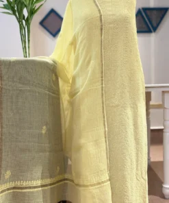 Yellow Kota Doriya Chikankari Set