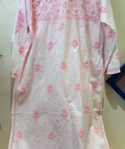 Alternative view of Rose Jaal Chikankari Kurti