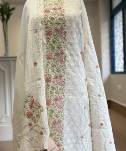 Ivory Pastel Chikankari Mukaish 2pc Set