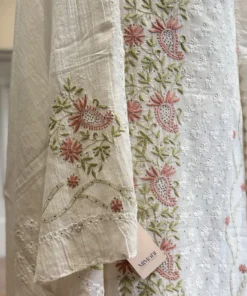 Alternative view of Ivory Pastel Chikankari Mukaish 2pc Set