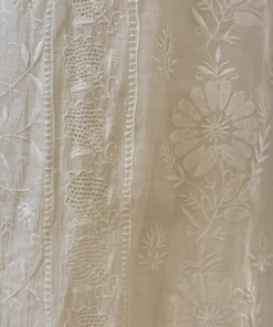 Alternative view of Ivory Mul Chanderi Chikankari Suit