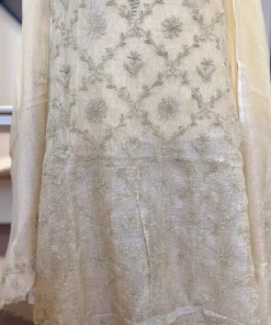 Alternative view of Kota Silk Handcrafted Chikankari Suit Set