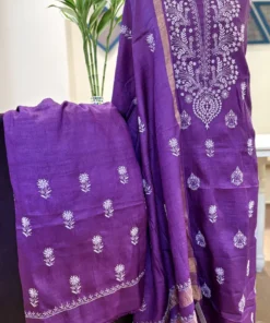 Tussar Silk Handcrafted Chikankari 3PC Set