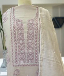 Alternative view of Moonga Silk Handcrafted Chikankari 2PC Set