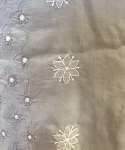 Alternative view of Powder Blue Cotton Chikankari 3pc Unstitched Set