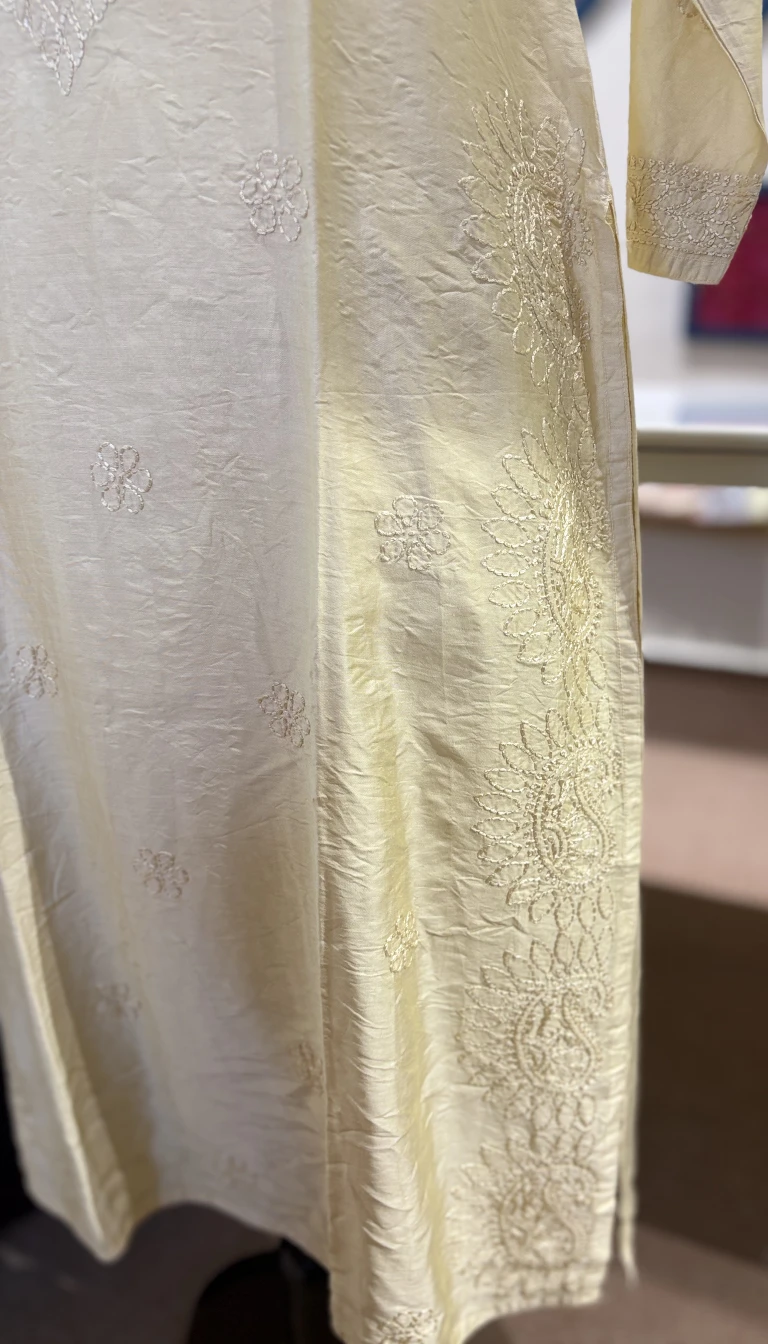 Chikankari Mul Chanderi Set - Image 3