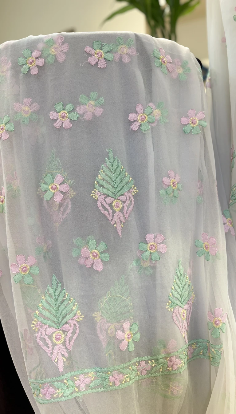 Alternative view of Mint Floral Georgette Suit Set