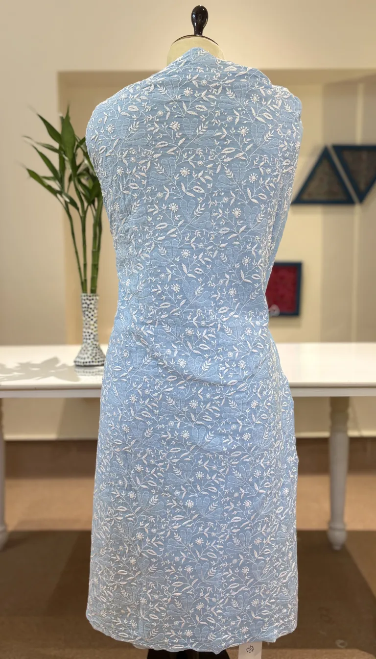 Alternative view of Blue Chikankari Cotton Set