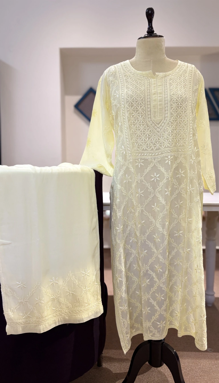 Butter Glow Chikankari Set