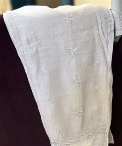 Alternative view of Gray Chikankari Set
