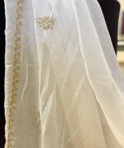 Alternative view of Ivory Gold Pearl Doriya Set