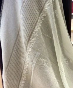 Alternative view of Mint Ivory Chikankari Set