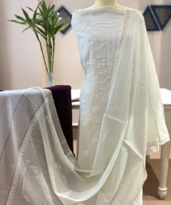 Mint Ivory Chikankari Set