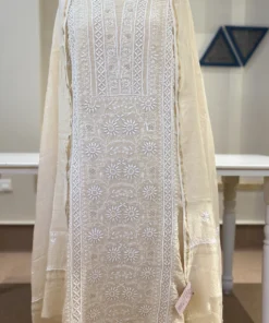 Ivory Pearl Moonga Silk Chikankari Luxe Set