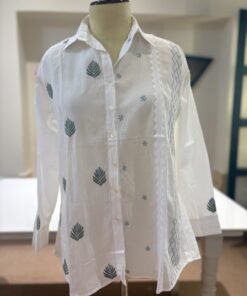 Sage Leaf Chikankari Shirt